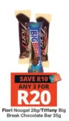 Checkers Flori Nougat/Tiffany Big Break Chocolate Bar offer