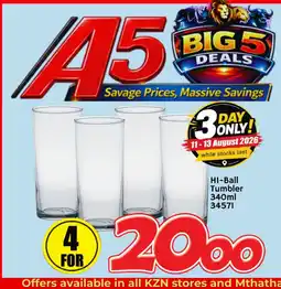 A5 Cash & Carry HI-Ball Tumbler offer