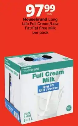 Checkers Housebrand Full Cream Milk offer