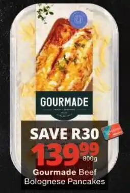 Checkers Gourmade Beef Bolognese Pancakes offer
