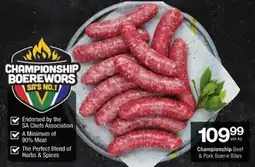 Checkers Championship Boerewors offer