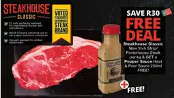 Checkers Steakhouse Classic New York Strip/ Porterhouse Steak offer