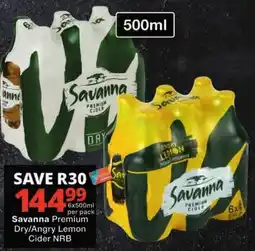 Checkers Savanna Premium Dry/Angry Lemon Cider offer