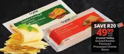 Checkers Crystal Valley Gouda/Cheddar Flavoured Processed Cheese Slices offer