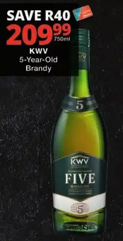 Checkers KWV 5-Year-Old Brandy offer