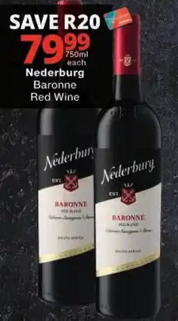 Checkers Nederburg Baronne Red Wine offer