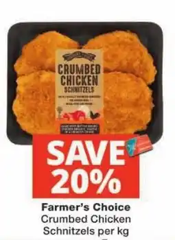 Checkers Farmer's Choice Crumbed Chicken Schnitzels offer