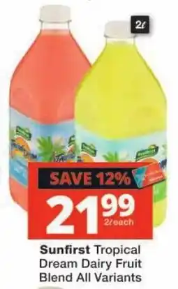 Checkers Sunfirst Tropical Dream Dairy Fruit Blend offer