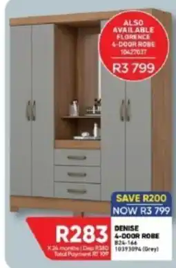Furnmart DENISE 4-DOOR ROBE offer