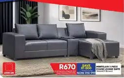 Furnmart Montclair 3-Piece Chaise Lounge Suite offer