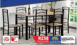 Furnmart DIAMOND 7-PIECE DINING ROOM SUITE offer