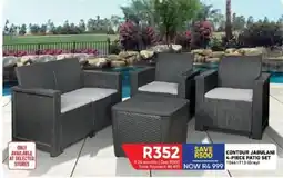 Furnmart Contour Jabulani 4-Piece Patio Set offer