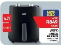 Furnmart DEFY MANUAL AIR FRYER offer