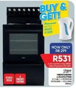 Furnmart Univa Freestanding 4-Plate Stove offer