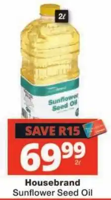 Checkers Housebrand Sunflower Seed Oil offer