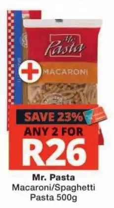 Checkers Mr. Pasta Macaroni/Spaghetti Pasta offer