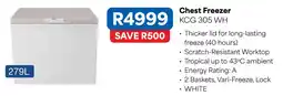 OK Furniture Chest Freezer KCG 305 WH offer