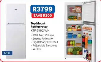 KIC Top Mount Refrigerator