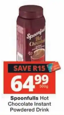 Checkers Spoonfulls Hot Chocolate Instant Powdered Drink offer