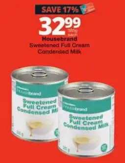 Checkers Housebrand Sweetened Full Cream Condensed Milk offer