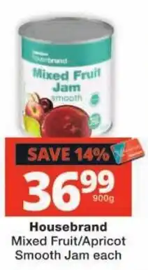 Checkers Housebrand Mixed Fruit/Apricot Smooth Jam offer