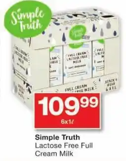 Checkers Simple Truth Lactose Free Full Cream Milk offer
