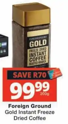 Checkers Foreign Ground Gold Instant Freeze Dried Coffee offer