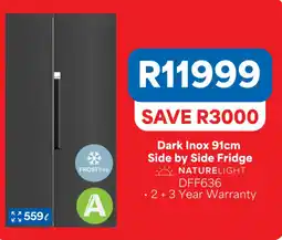 OK Furniture NATURELIGHT Side by Side Fridge offer