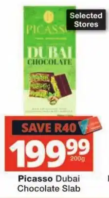 Checkers Picasso Dubai Chocolate Slab offer