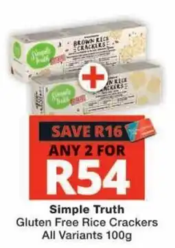 Checkers Simple Truth Gluten Free Rice Crackers offer