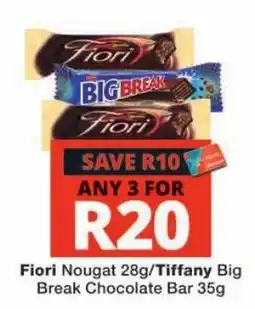 Checkers Fiori Nougat/Tiffany Big Break Chocolate Bar offer