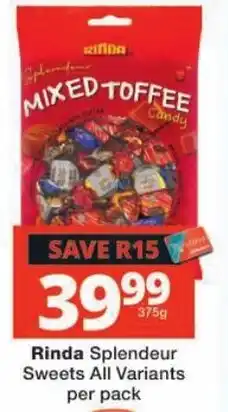 Checkers Rinda Splendour Mixed Toffee Candy offer
