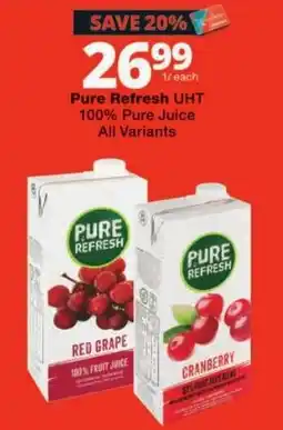 Checkers Pure Refresh UHT offer
