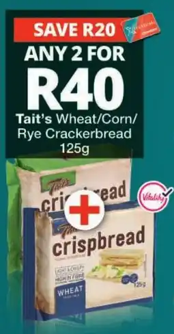 Checkers Tait's Wheat/Corn/Rye Crackerbread offer