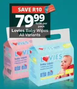 Checkers Lovies Baby Wipes offer