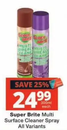 Checkers Super Brite Multi Surface Cleaner Spray offer