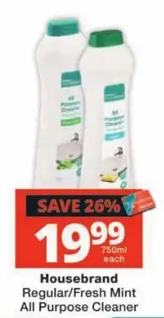 Checkers Housebrand Regular/Fresh Mint All Purpose Cleaner offer