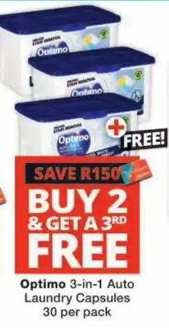 Checkers Optimo 3-in-1 Auto Laundry Capsules offer