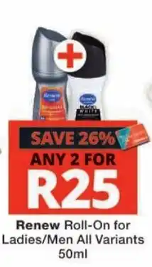 Checkers Renew Roll-On offer