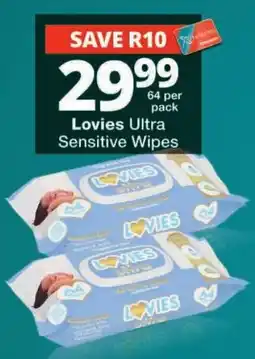 Checkers Lovies Ultra Sensitive Wipes offer