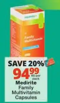 Checkers Medirite Family Multivitamin Capsules offer