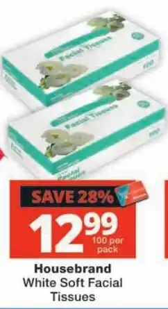 Checkers Housebrand White Soft Facial Tissues offer
