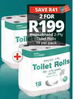 Checkers Housebrand 2-Ply Toilet Rolls offer