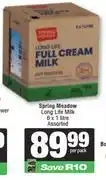 Spar Spring Meadow Long Life Milk Assorted-6 x 1Ltr offer