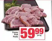 Spar Frozen Pork Packs-Per Kg offer
