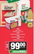 Spar Spar Long Grain Parboiled Rice 2kg + Spar Instant Noodles 5s PK +Spar Super Maize Meal 2.5kg-For All offer