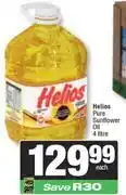 Spar Helios Pure Sunflower Oil-4Ltr offer