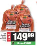 Spar Sky Country Econo Russians-For 3 x 1kg offer