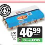 Spar Spar Large Eggs-18s Per Pack offer