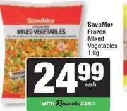 Spar Save Mor Frozen Mixed Vegetables-1Kg Each offer